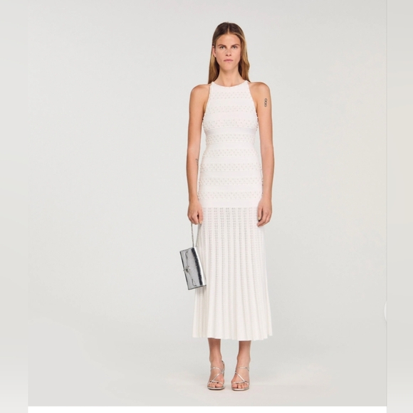 NWT Sandro Maxi Beaded Dress - Picture 6 of 6